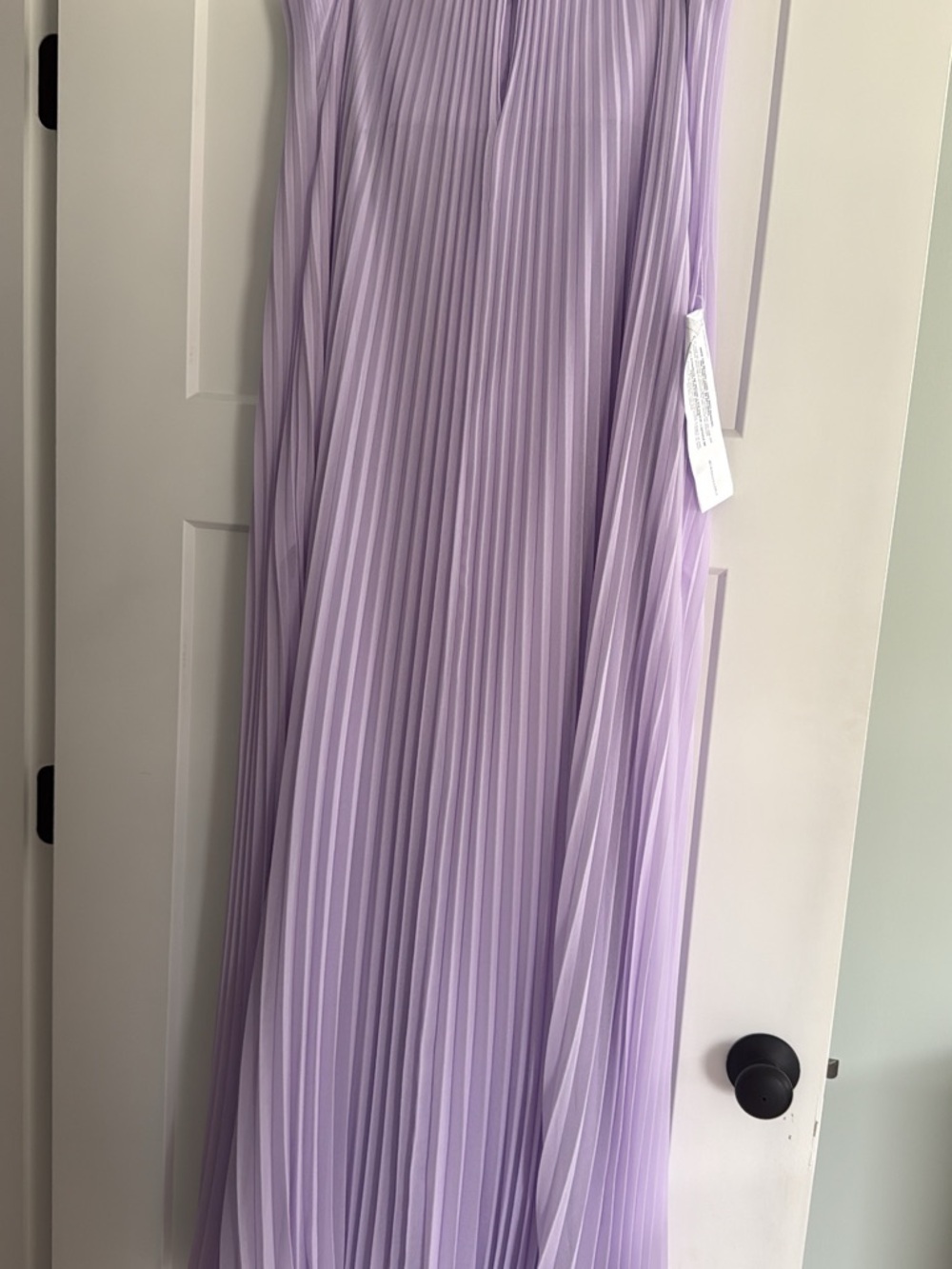 NWT BCBGMaxAzria Pleaded Gown Fresia “Lavender” Color Size 8 - Picture 4 of 8